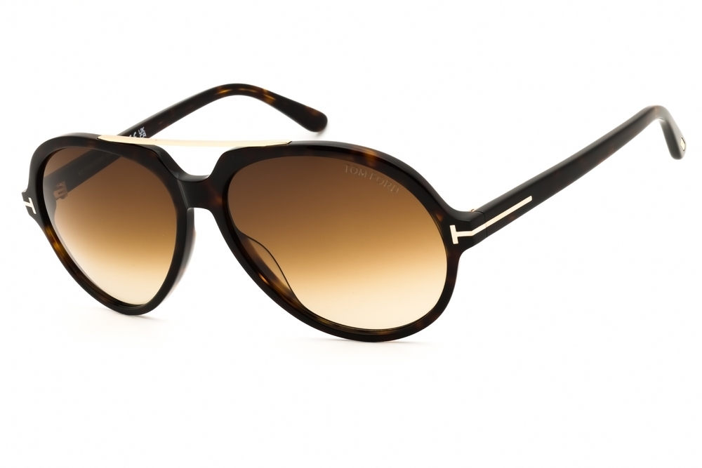 NWT Tom Ford FT1210-52F Brown Aviator 59mm Sunglasses